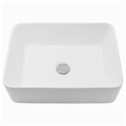 Nantucket Sinks Brant Point 19" Ceramic Bathroom Vessel Sink, White, NSV105
