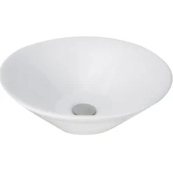 Nantucket Sinks Brant Point 17" Ceramic Bathroom Vessel Sink, White, NSV222