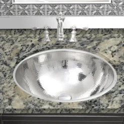 Nantucket Sinks Brightwork Home 17" Stainless Steel Bathroom Sink, RLS-OF