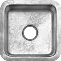 Nantucket Sinks Brightwork Home 17" Square Stainless Steel Bar/Prep Sink with Accessories, 18 Gauge, SQRS-7MF