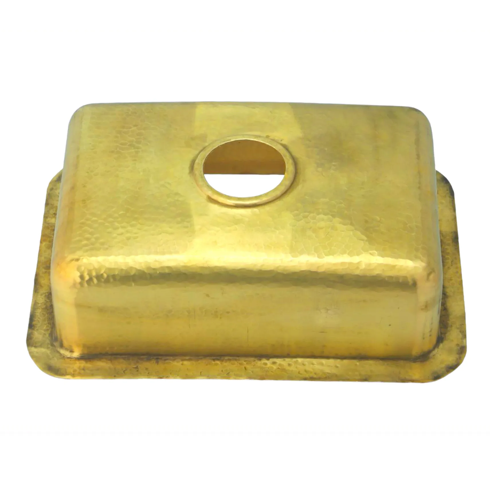 Nantucket Sinks Brightwork 20" Rectangular Brass Bar/Kitchen Sink with Accessories, REB2014