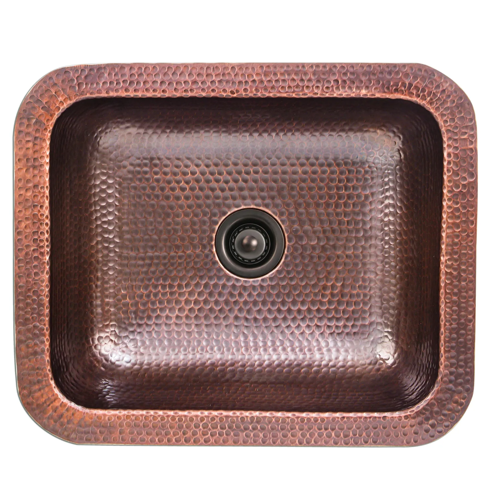 Nantucket Sinks Brightwork Home 17" Rectangle Copper Bar/Prep Sink with Accessories, 16 Gauge, REHC-2.5