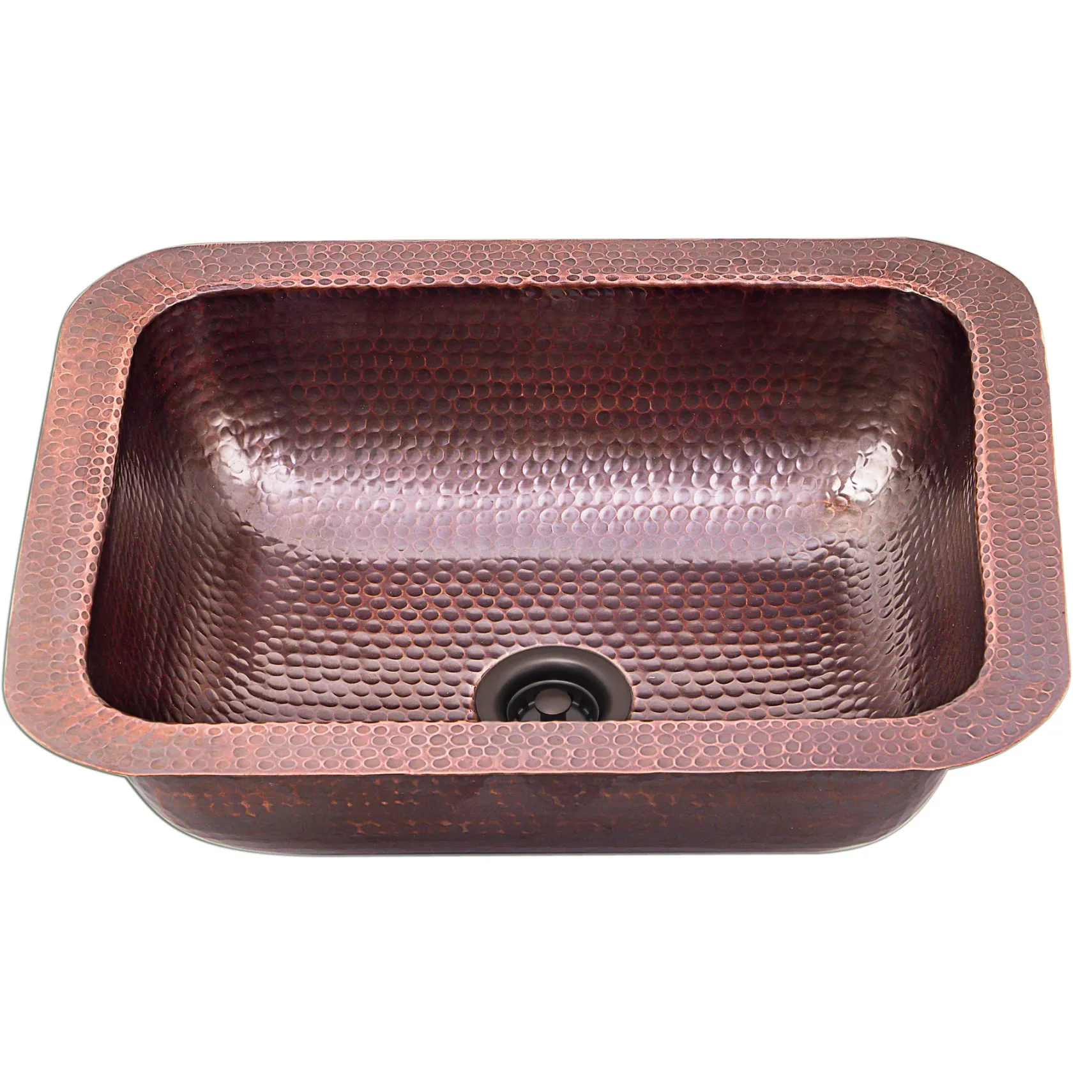 Nantucket Sinks Brightwork Home 17" Rectangle Copper Bar/Prep Sink with Accessories, 16 Gauge, REHC-2.5