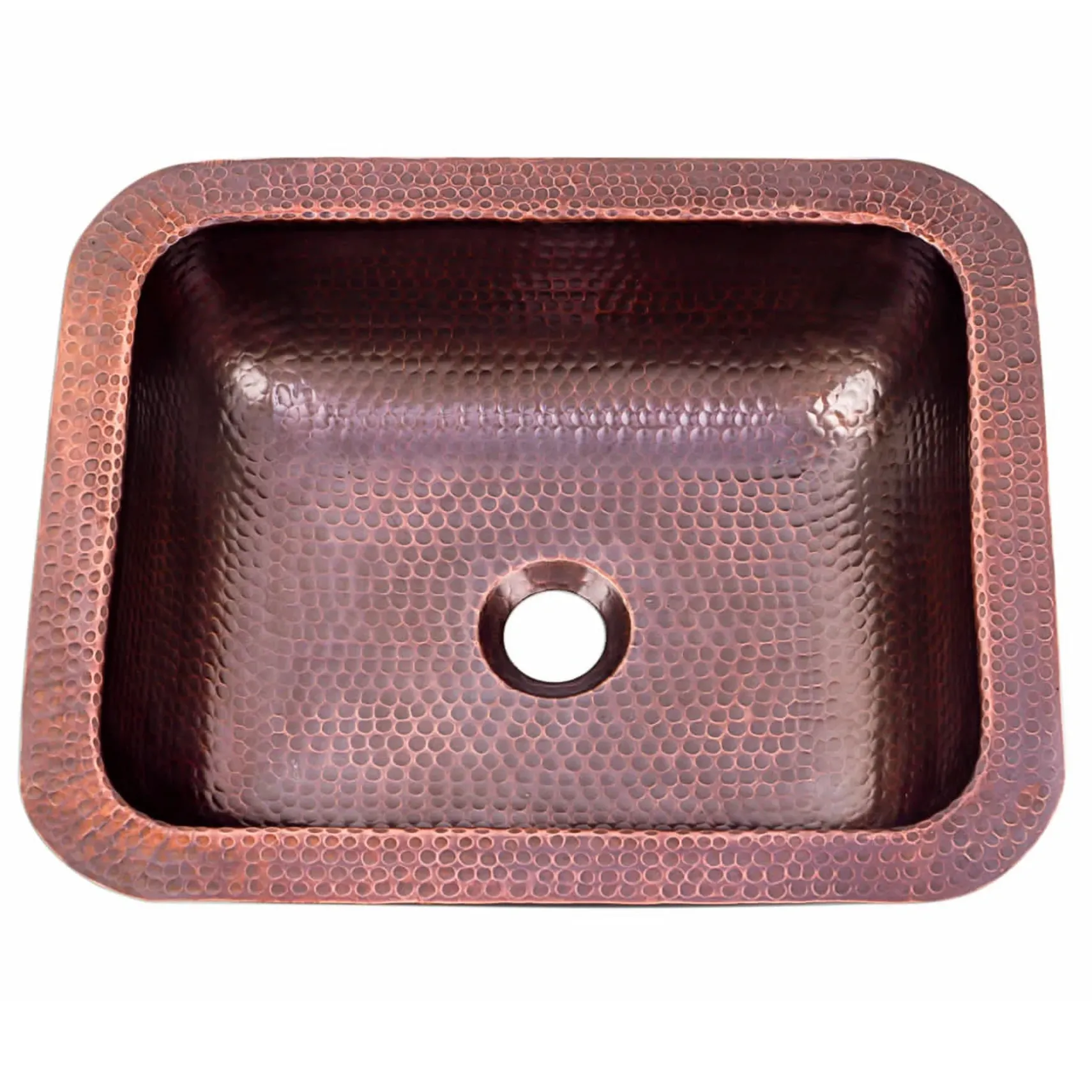 Nantucket Sinks Brightwork Home 17" Rectangle Copper Bar/Prep Sink with Accessories, 16 Gauge, REHC-2.5