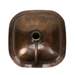 Nantucket Sinks Brightwork Home 16" Copper Bathroom Sink, Light Copper, SQRC-OF