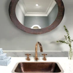 Nantucket Sinks Brightwork Home 17" Copper Bathroom Sink, REHC