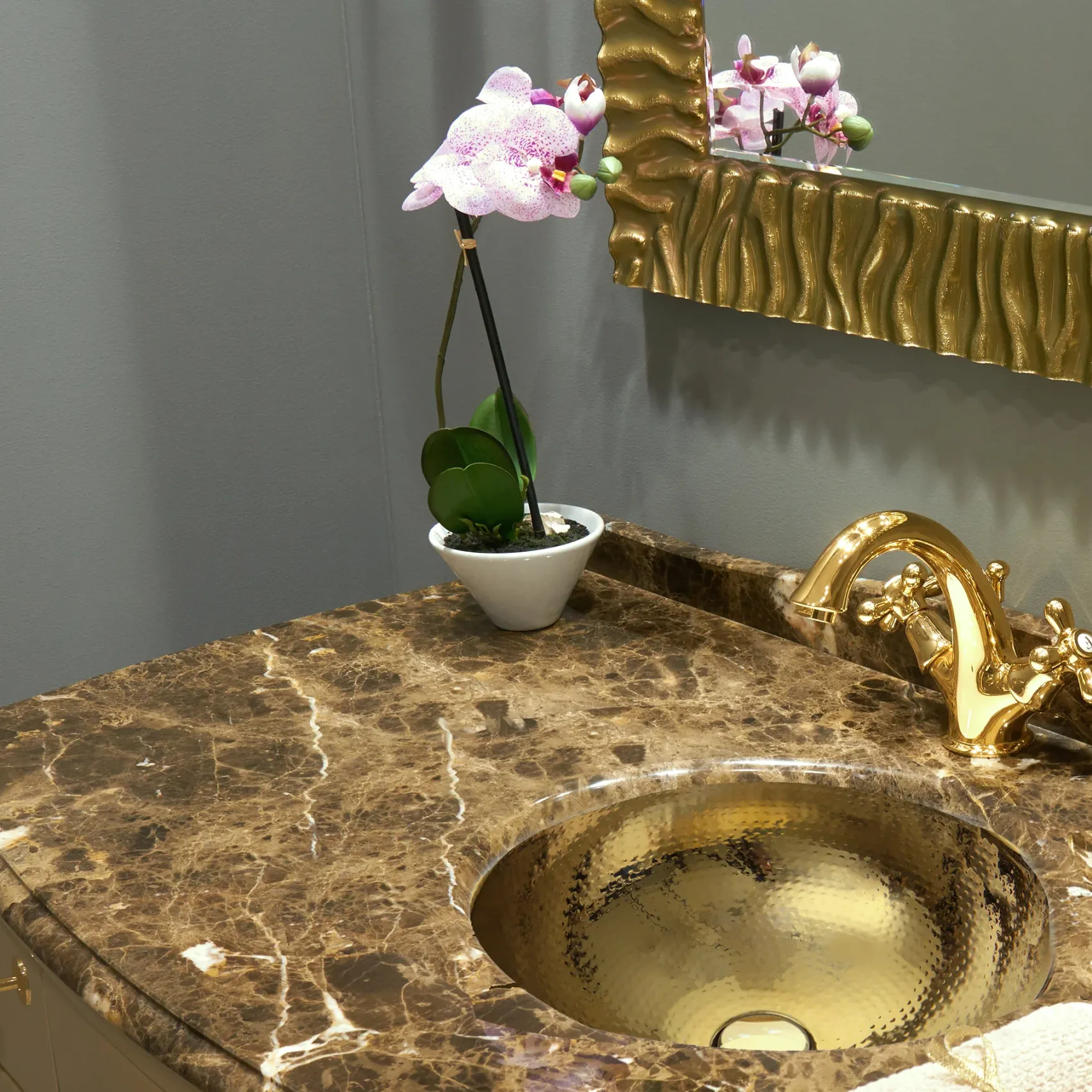 Nantucket Sinks Brightwork Home 17" Brass Bathroom Sink, RLB-OF
