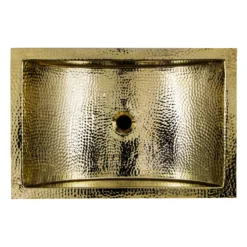 Nantucket Sinks Brightwork Home 24" Brass Bathroom Sink, TRB2416-OF