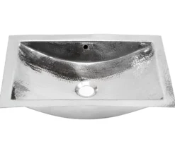 Nantucket Sinks Brightwork Home 20" Rectangle Undermount Stainless Steel Bathroom Sink, Silver, 18 Gauge, TRS-OF