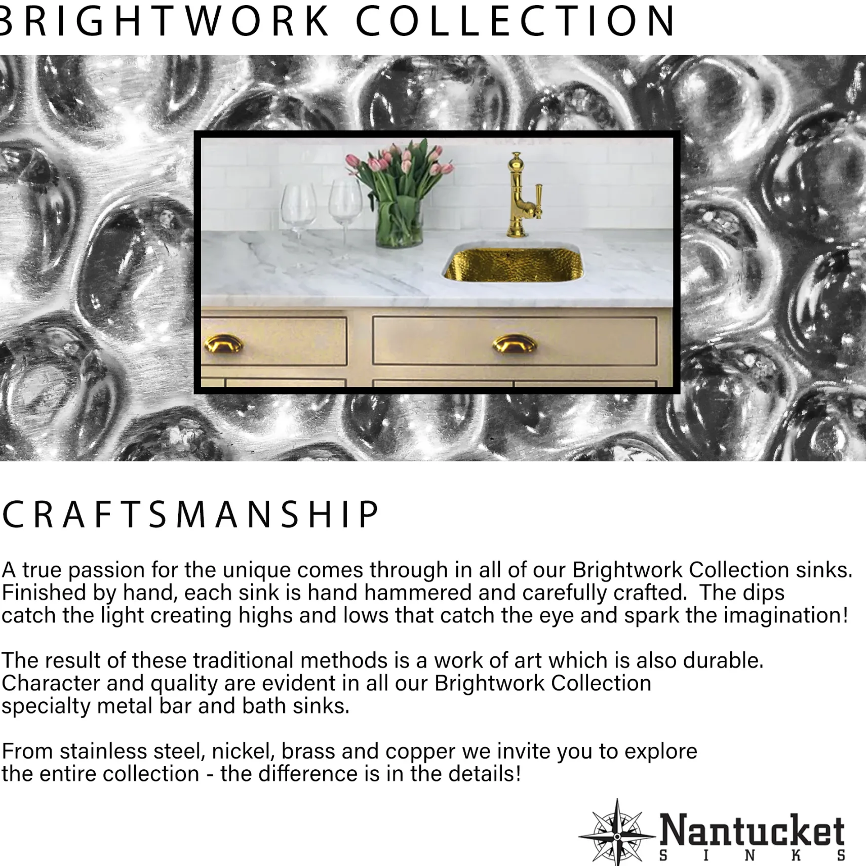 Nantucket Sinks Brightwork Home 17" Square Copper Bar/Prep Sink with Accessories, 16 Gauge, SQRC-7PS