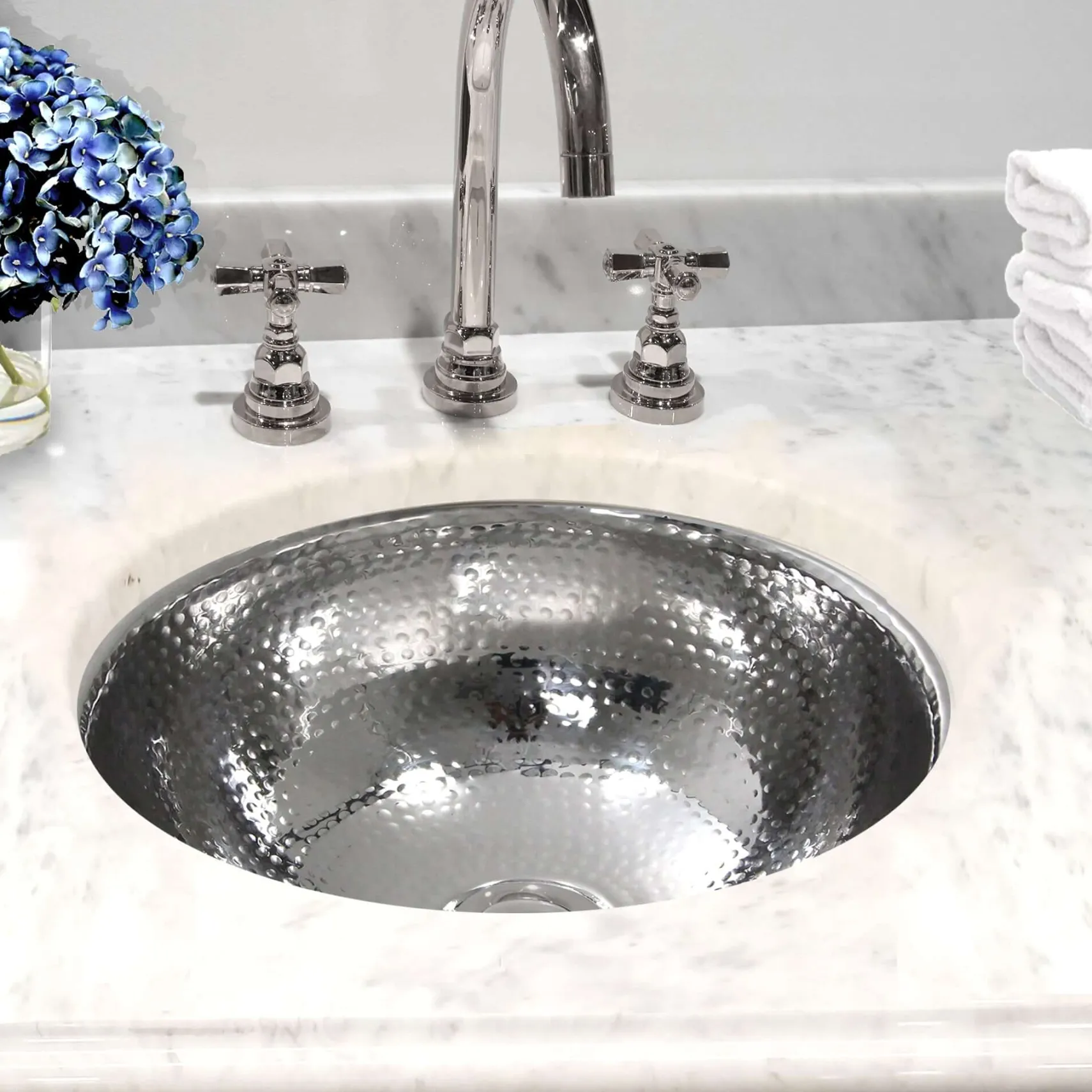 Nantucket Sinks Brightwork Home 13" Stainless Steel Bathroom Sink, ROS-OF