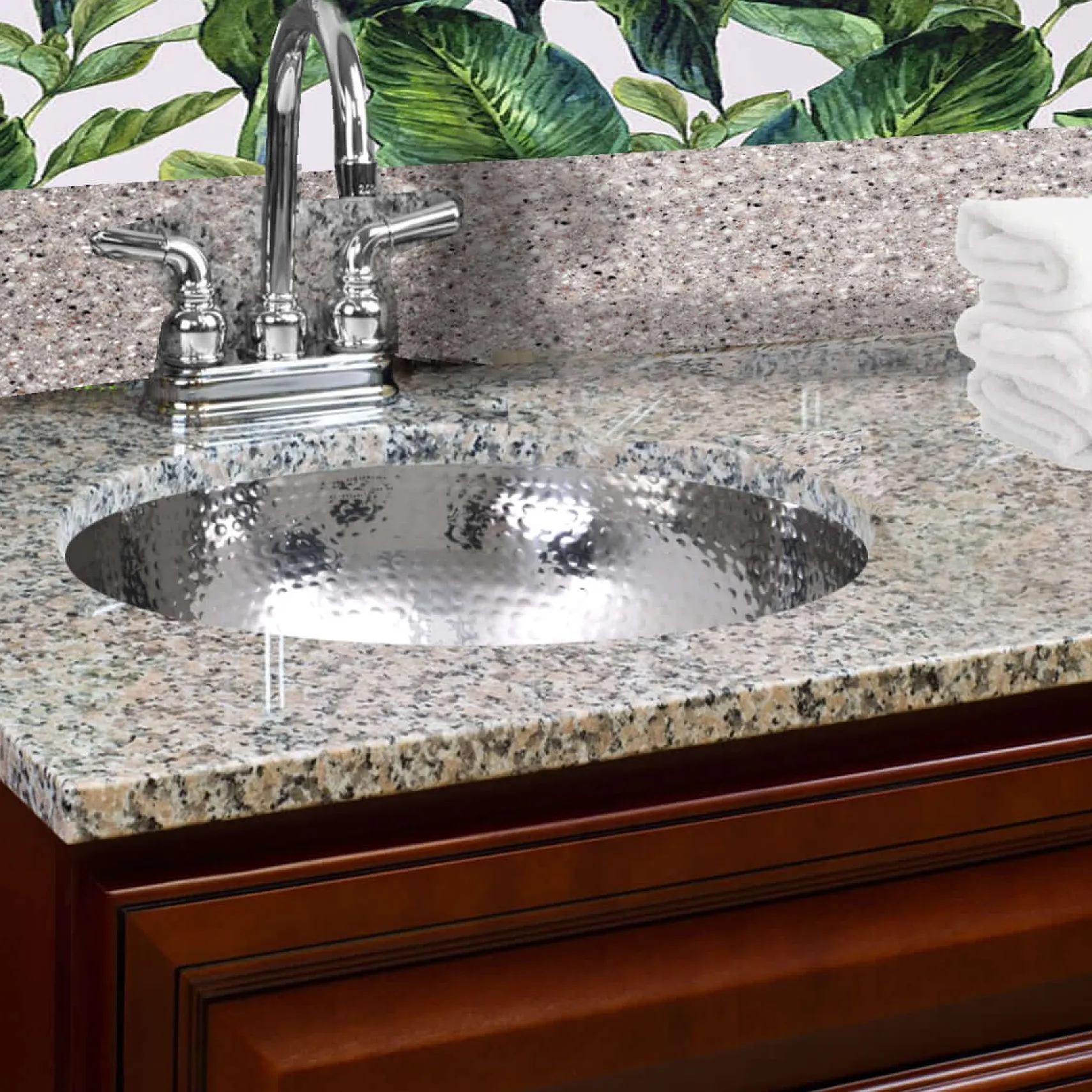 Nantucket Sinks Brightwork Home 13" Stainless Steel Bathroom Sink, ROS-OF