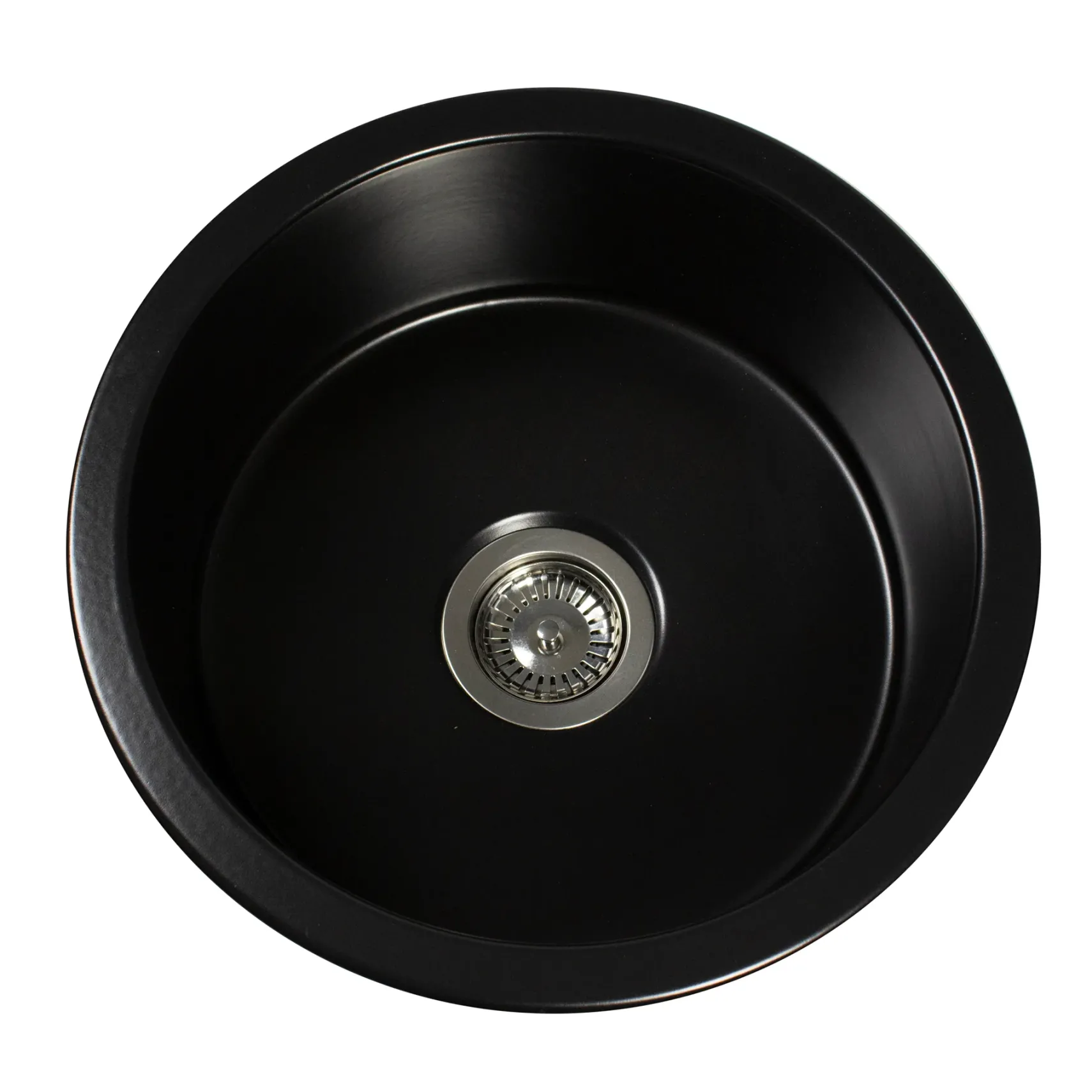 Nantucket Sinks Cape 18" Round Fireclay Bar/Prep Sink with Accessories, Matte Black, Hyannis-18MB