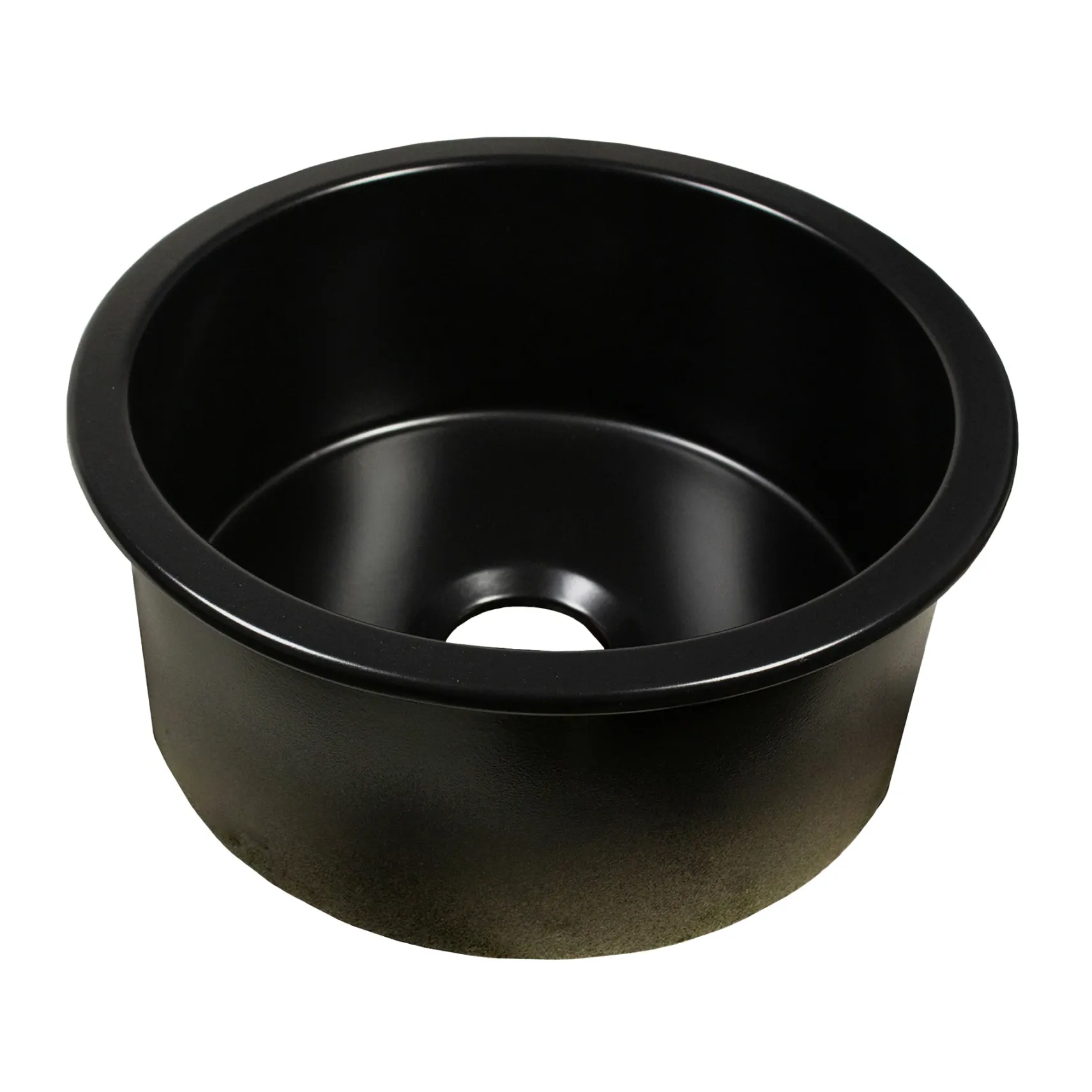 Nantucket Sinks Cape 18" Round Fireclay Bar/Prep Sink with Accessories, Matte Black, Hyannis-18MB