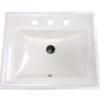 Nantucket Sinks Great Point 23" x 18.25" x 8.75" Rectangular Drop In/Topmount Ceramic - Vitreous China Bathroom Sink, Bisque, DI-2418-R8-Bisque