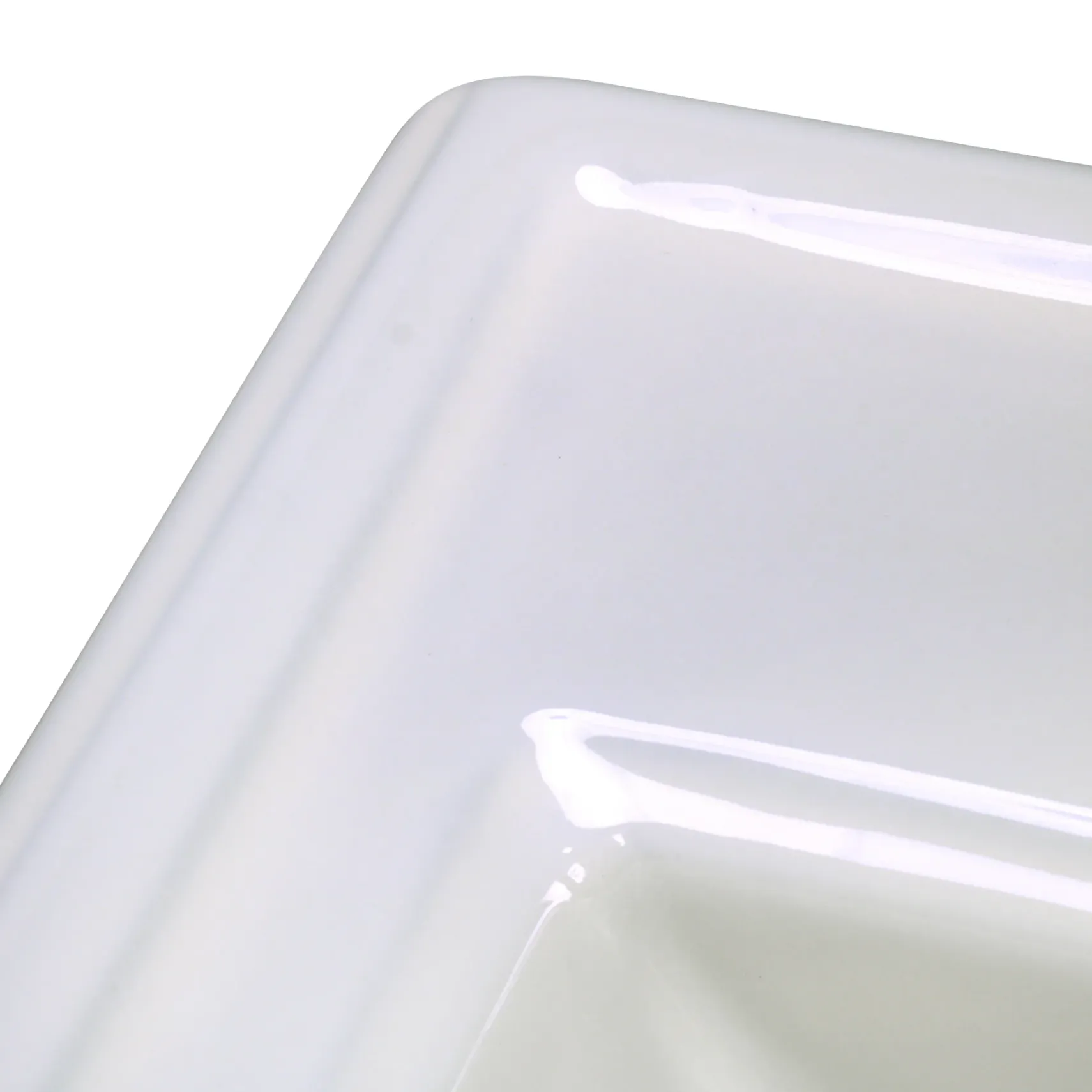 Nantucket Sinks Great Point 23" x 18.25" x 8.75" Rectangular Drop In/Topmount Ceramic - Vitreous China Bathroom Sink, Bisque, DI-2418-R8-Bisque
