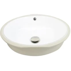 Nantucket Sinks Great Point 19" Ceramic Bathroom Sink, White, UM-16CW