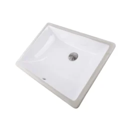 Nantucket Sinks Great Point 20" Ceramic Bathroom Sink, White, UM-18x13-W
