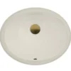 Nantucket Sinks Great Point 15" x 12.125" Oval Undermount Ceramic - Vitreous China Bathroom Sink, Biscuit, UM-13x10-B