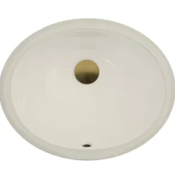 Nantucket Sinks Great Point 15" x 12.125" Oval Undermount Ceramic - Vitreous China Bathroom Sink, Biscuit, UM-13x10-B