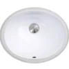 Nantucket Sinks Great Point 15" x 12.125" Oval Undermount Ceramic - Vitreous China Bathroom Sink, White, UM-13x10-W