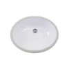 Nantucket Sinks Great Point 17" Ceramic Bathroom Sink, White, GB-15x12-W