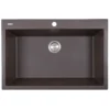 Nantucket Sinks Plymouth 33" Granite Composite Kitchen Sink, Brown, PR3322-DM-BR