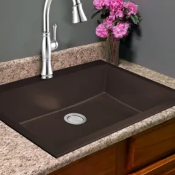 Nantucket Sinks Plymouth 33" Granite Composite Kitchen Sink, Brown, PR3322-DM-BR