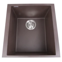 Nantucket Sinks Plymouth 16" Granite Composite Bar Sink, Brown, PR1716-BR