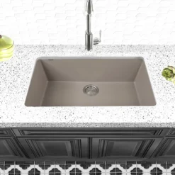Nantucket Sinks Plymouth 30" Granite Composite Kitchen Sink, Truffle, PR3018-TR
