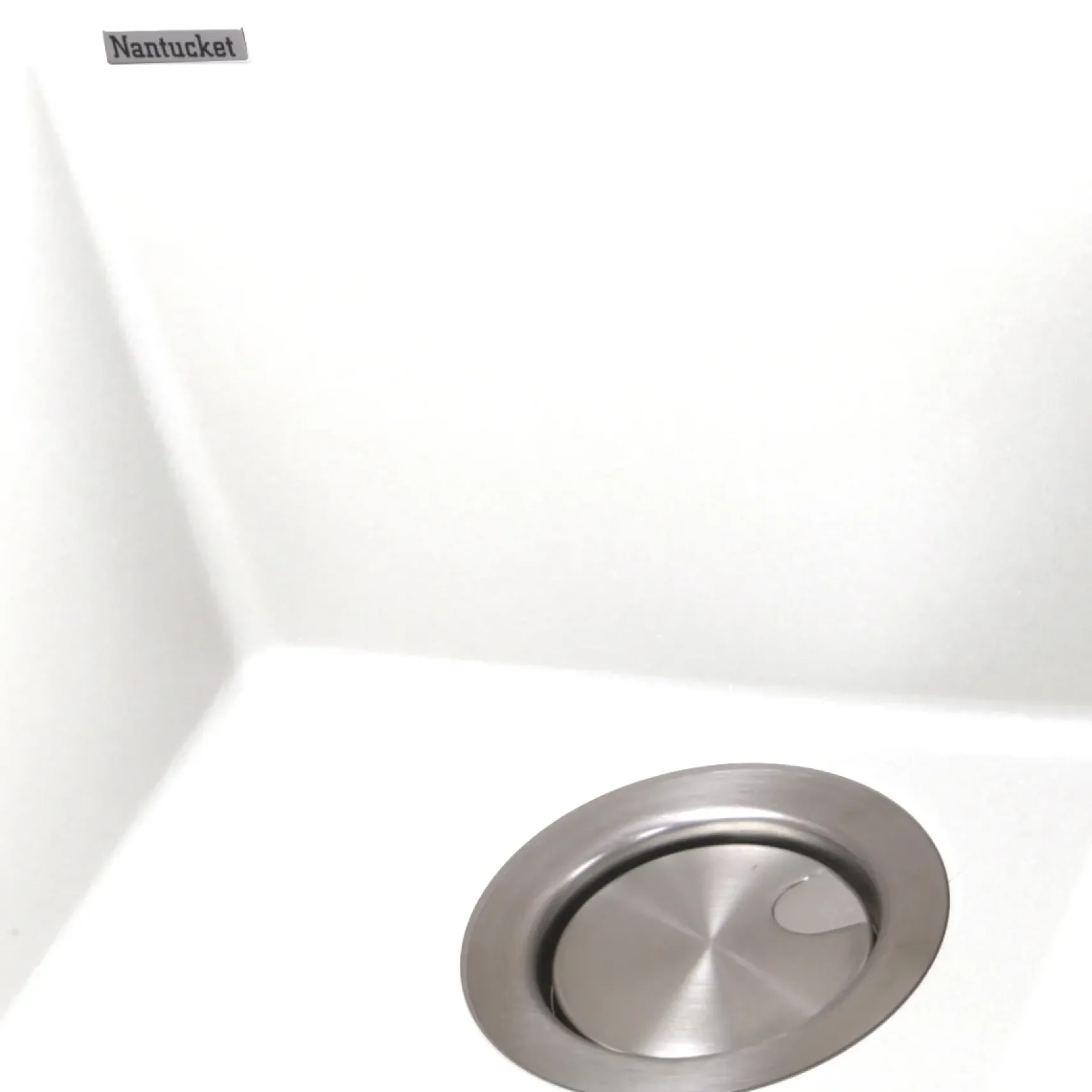 Nantucket Sinks Plymouth 16" Rectangle Granite Composite Bar/Kitchen Sink, White, PR1716-W