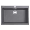 Nantucket Sinks Plymouth 27" Dual Mount Granite Composite Kitchen Sink with Accessories, Titanium, PR2720-DM-TI