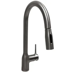 Nantucket Sinks Premium Kitchen 1.75 GPM Lever Stainless Steel Kitchen Faucet, Lever, KFPD16BRS