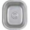 Nantucket Sinks Quidnet 15" Rectangle 304 Stainless Steel Bar/Prep Sink with Accessories, NS1512