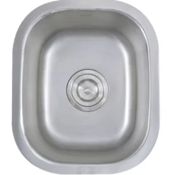 Nantucket Sinks Quidnet 15" Rectangle 304 Stainless Steel Bar/Prep Sink with Accessories, NS1512