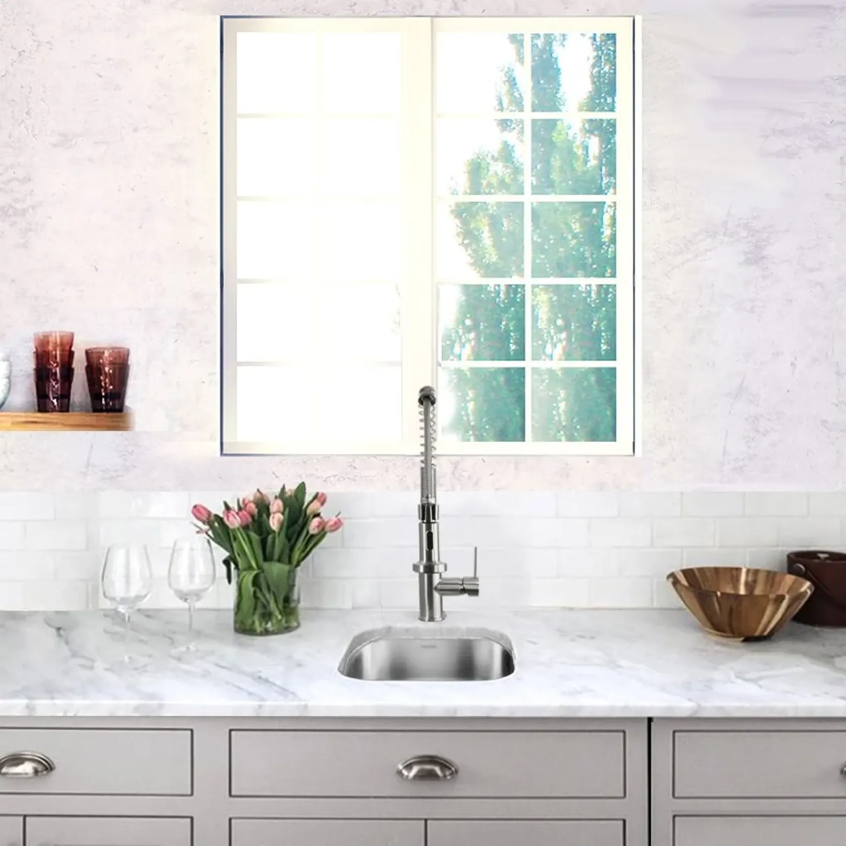 Nantucket Sinks Quidnet 15" Rectangle 304 Stainless Steel Bar/Prep Sink with Accessories, NS1512