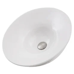 Nantucket Sinks Regatta 18" Fireclay Bathroom Vessel Sink, White, RC77240W