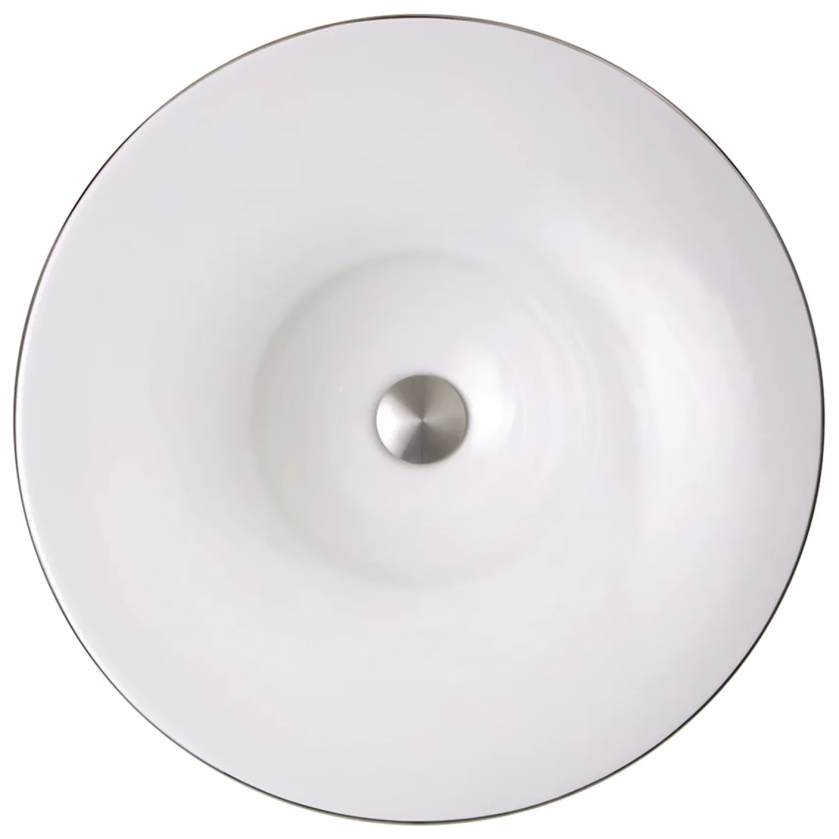 Nantucket Sinks Regatta 18" Fireclay Bathroom Vessel Sink, White/Platinum, RC77240P