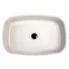 Nantucket Sinks Regatta 24" x 15.75" Rectangular Fireclay Bathroom Vessel Sink with Accessories, Matte White, RC6044MW