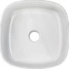 Nantucket Sinks Regatta 15.75" x 15.75" Square Fireclay Bathroom Vessel Sink with Accessories, Matte White, RC4033MW