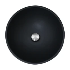 Nantucket Sinks Regatta 17" Fireclay Bathroom Vessel Sink, Matte Black/Gold, RC7040GMS-MB