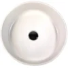 Nantucket Sinks Regatta 15.75" Diameter Round Fireclay Bathroom Vessel Sink with Accessories, Matte White, RC4011MW