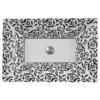 Nantucket Sinks Regatta 25" Fireclay Bathroom Vessel Sink, White/Black/Platinum, RC73040PD