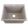 Nantucket Sinks Rockport 25" Dual Mount Granite Composite Laundry Sink, Truffle, PR2522-DM-TR