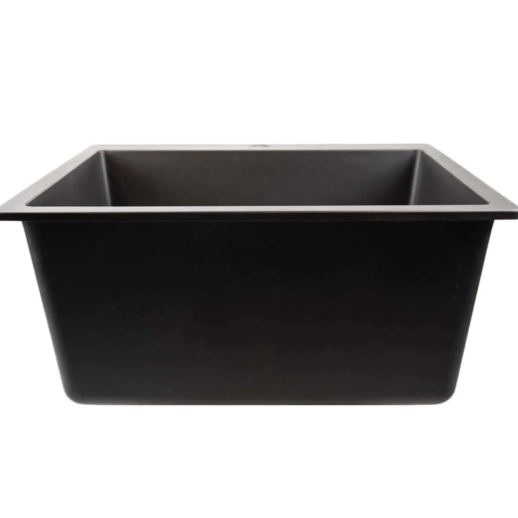 Nantucket Sinks Rockport 25" Dual Mount Granite Composite Laundry Sink, Black, PR2522-DM-BL