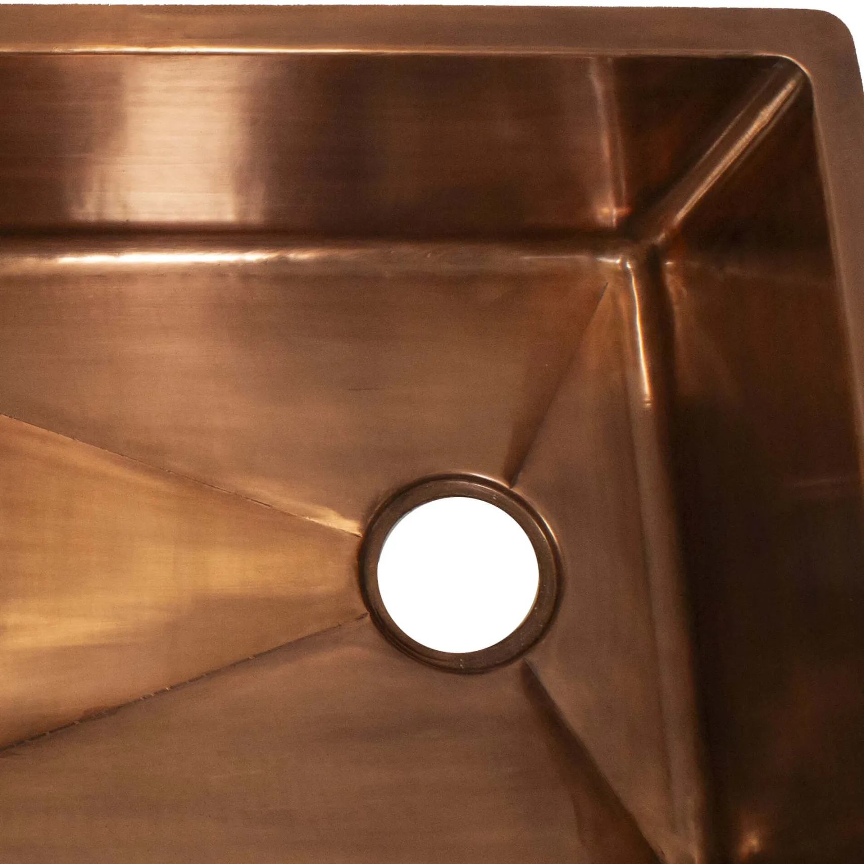 Nantucket Sinks x Studio Dearborn Brightwork 39" Undermount Copper Kitchen Sink with Accessories, 16 Gauge, STEPPE3918-SMC
