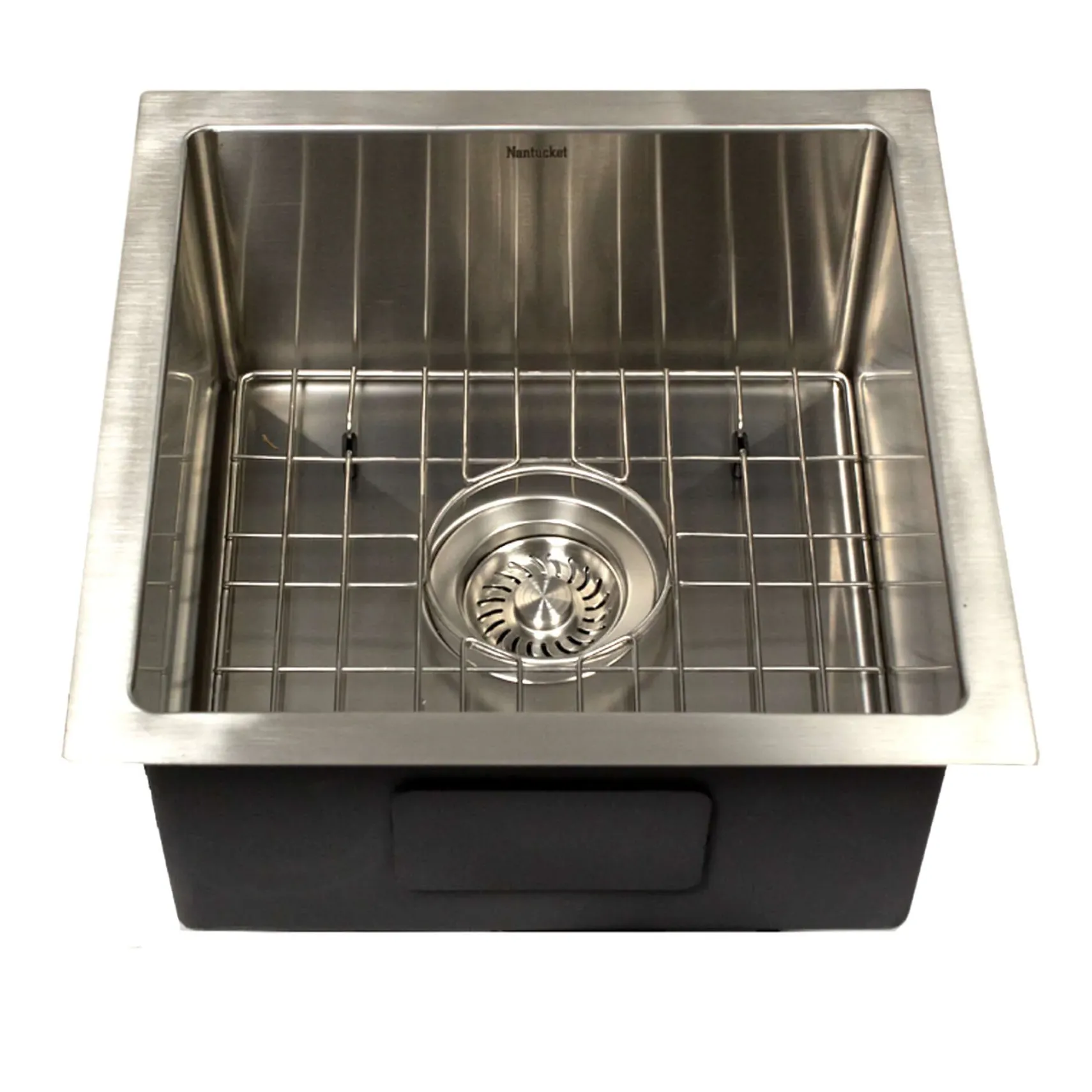 Nantucket Sinks All Weather 15" Undermount 316 Marine Grade Stainless Steel Kitchen Sink with Accessories, 16 Gauge, AW1515-16
