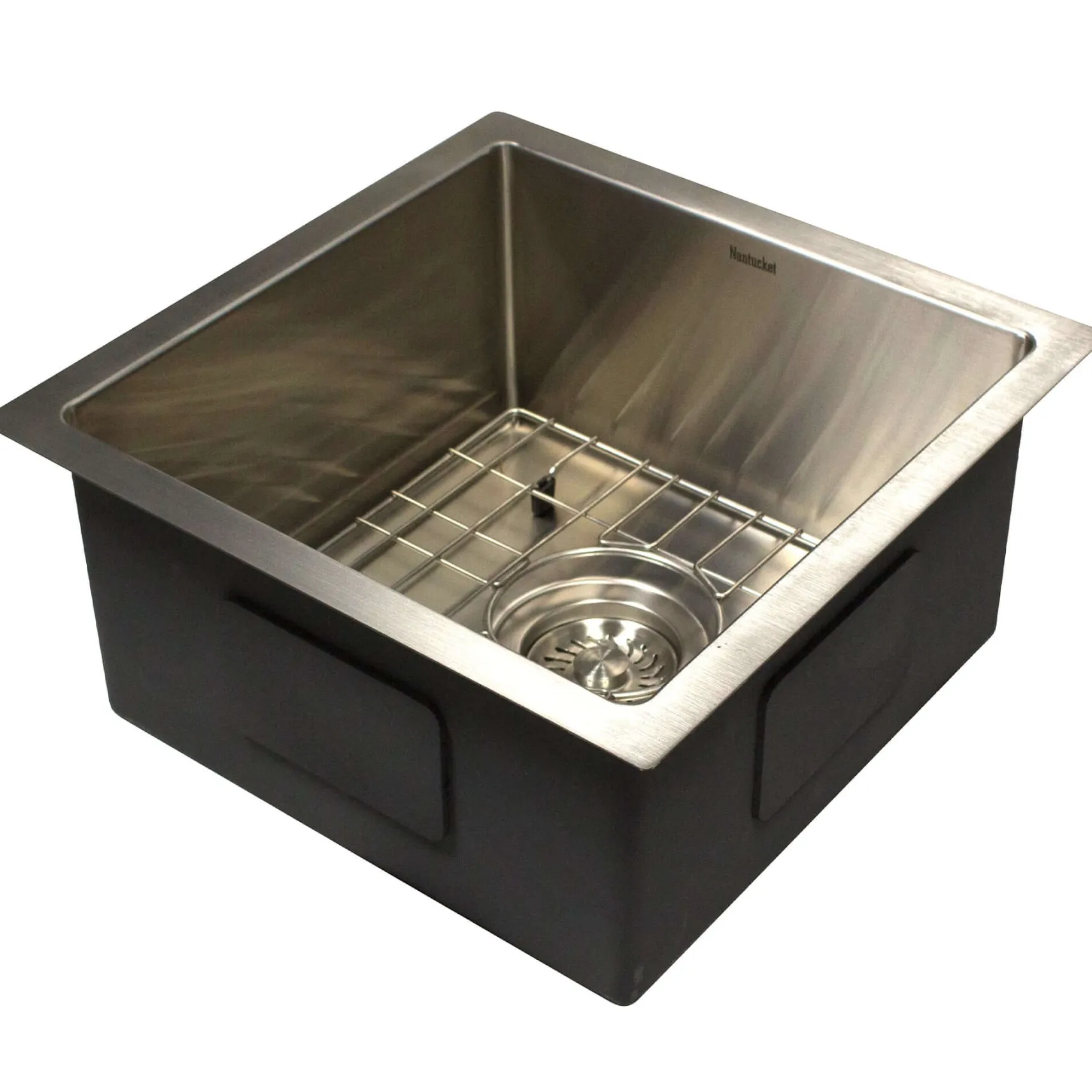 Nantucket Sinks All Weather 15" Undermount 316 Marine Grade Stainless Steel Kitchen Sink with Accessories, 16 Gauge, AW1515-16