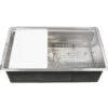 Nantucket Sinks All Weather 32" Undermount 316 Marine Grade Stainless Steel Kitchen Sink with Accessories, 16 Gauge, AW-PS-3219-16