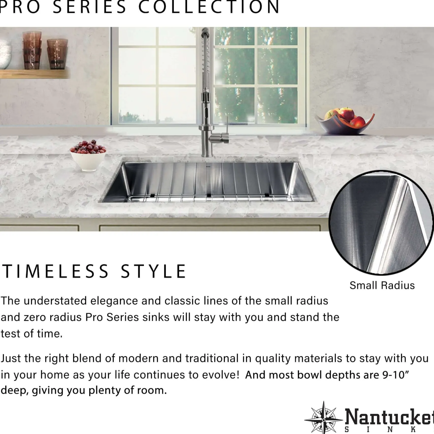 Nantucket Sinks All Weather 32" Undermount 316 Marine Grade Stainless Steel Kitchen Sink with Accessories, 16 Gauge, AW-PS-3219-16